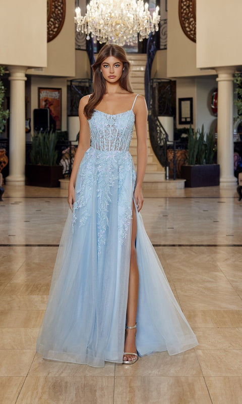 Nox Anabel H1886 Long Prom Gown with Elegant Silhouette