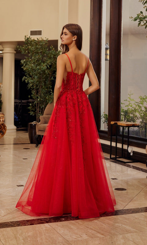 Nox Anabel H1886 Long Prom Gown with Elegant Silhouette