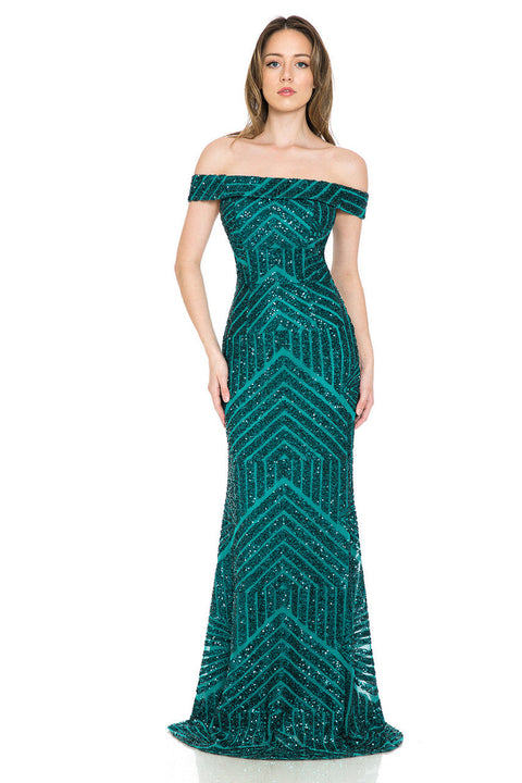 Long Sequin Formal Evening Prom Dress Lenovia 5224