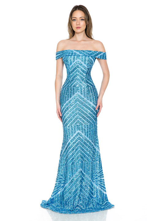 Long Sequin Formal Evening Prom Dress Lenovia 5224