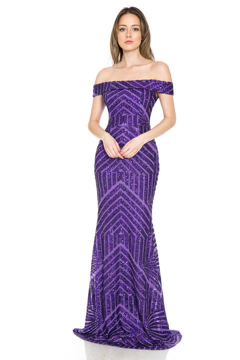 Long Sequin Formal Evening Prom Dress Lenovia 5224