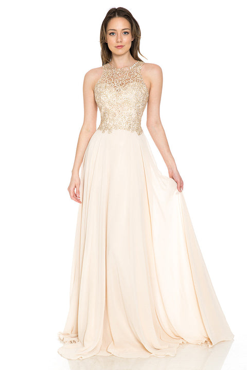 Long A Line Evening Formal Dress Lenovia 8169