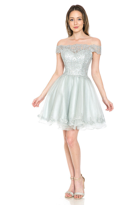 Short Homecoming Cocktail Dress Lenovia 8124
