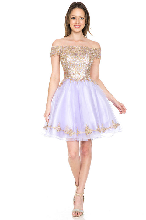 Short Homecoming Cocktail Dress Lenovia 8124