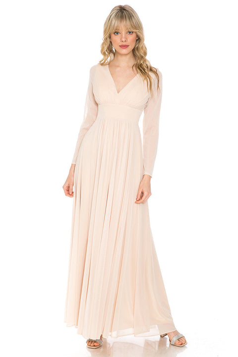Long Sleeve Formal Mother of the Bride Dress Lenovia 5234