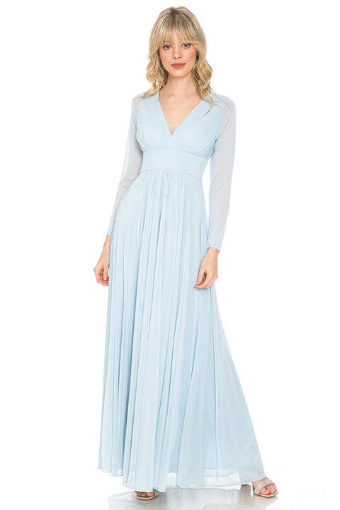 Long Sleeve Formal Mother of the Bride Dress Lenovia 5234