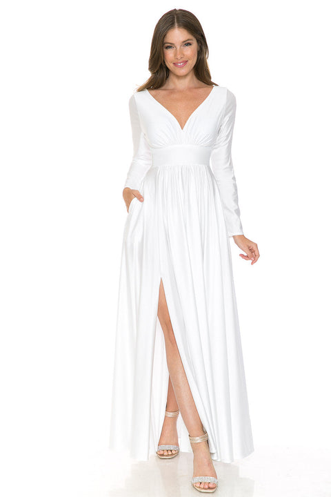 Long Bridal A Line Wedding Dress Lenovia 5231