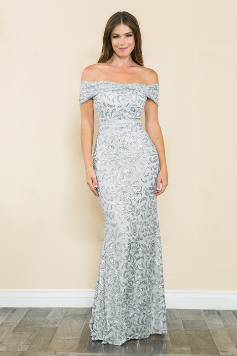 Long Formal Sequin Prom Dress Lenovia 5210