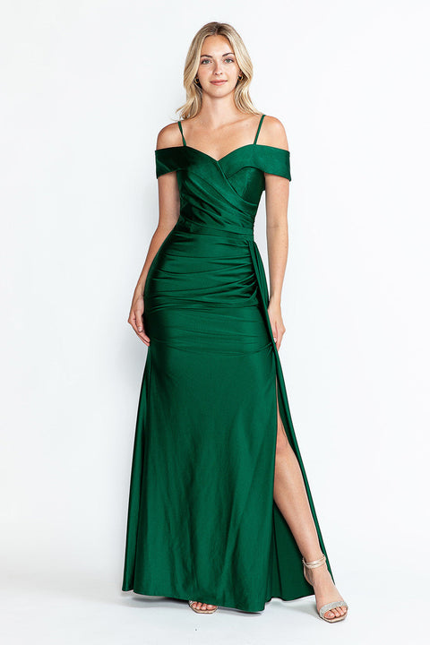 Long Formal Fitted Slit Prom Dress Lenovia 5320