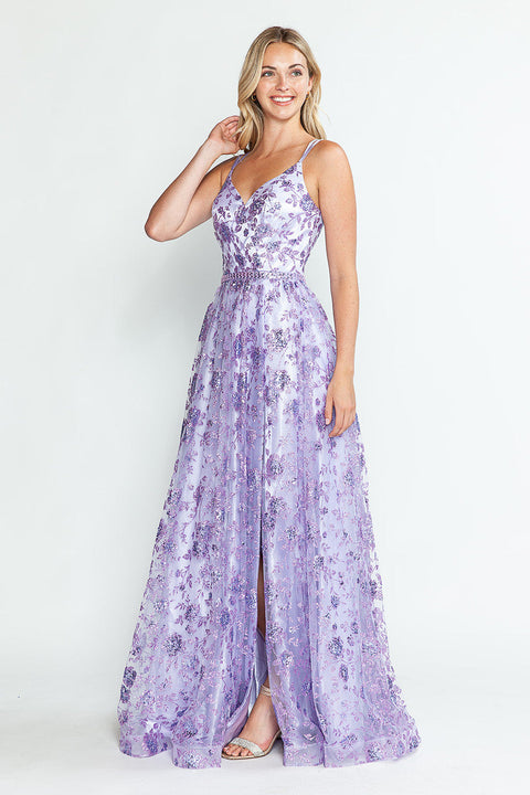 A Line Long Formal Evening Prom Dress Lenovia 8235