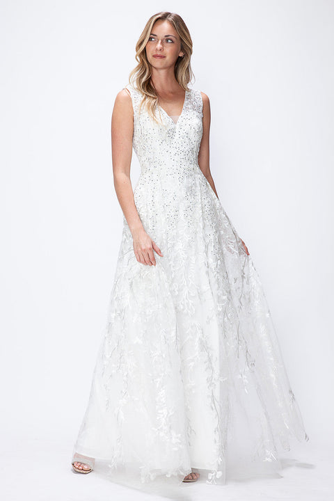 Bridal Long Wedding Lace Dress Lenovia 8337