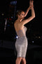 Ladivine J879 Glitter Strapless Dress