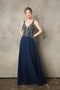 Beaded Sleeveless A-Line Chiffon Gown by Juno 0926