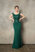 Cap-Sleeve Gown with Embroidered Sequins by Juno 0957