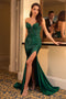 Ladivine KV1112 Appliqué Satin Strapless Gown with Slit