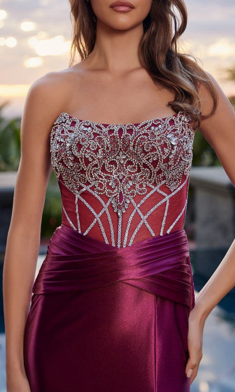 Nox Anabel L1771 Long Prom Gown with Elegant Silhouette