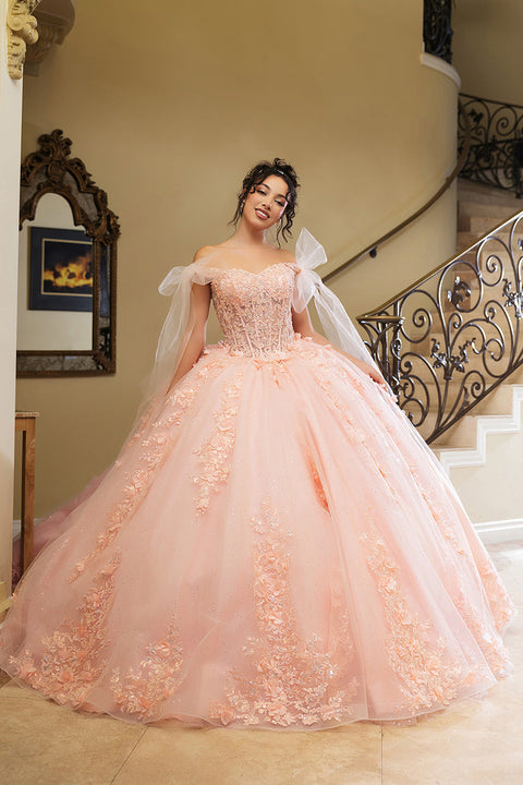 May Queen LK280 - Sweetheart Ballgown with Floral Appliques