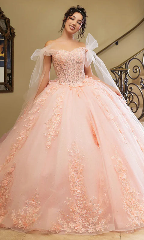 May Queen LK280 - Sweetheart Ballgown with Floral Appliques