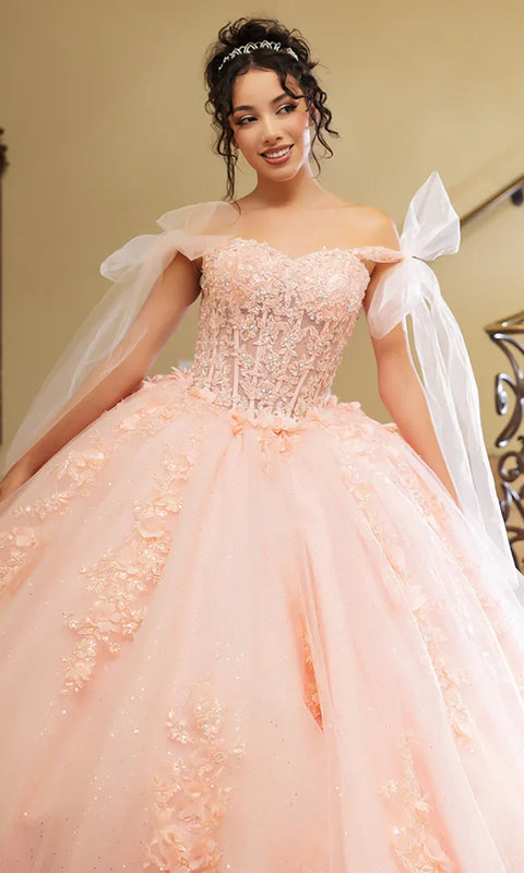 May Queen LK280 - Sweetheart Ballgown with Floral Appliques