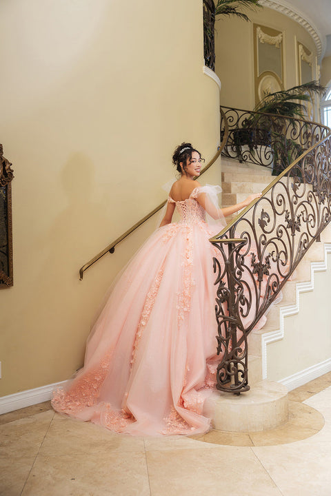 May Queen LK280 - Sweetheart Ballgown with Floral Appliques