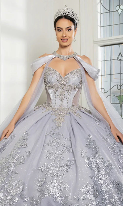 May Queen LK284 - Strapless Beaded Corset Ballgown