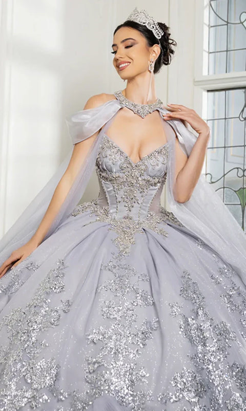 May Queen LK284 - Strapless Beaded Corset Ballgown