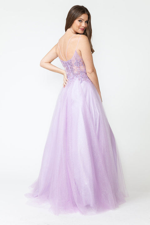 Sequin Long Beaded Formal Prom Dress Lenovia 8182