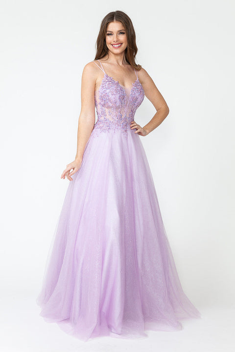Sequin Long Beaded Formal Prom Dress Lenovia 8182