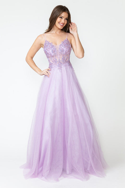 Sequin Long Beaded Formal Prom Dress Lenovia 8182