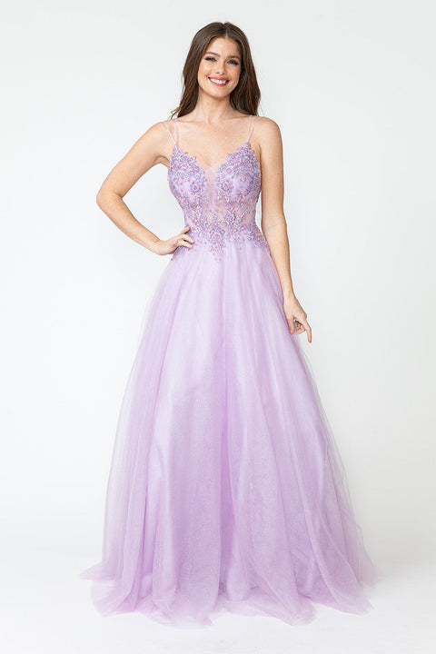 Sequin Long Beaded Formal Prom Dress Lenovia 8182