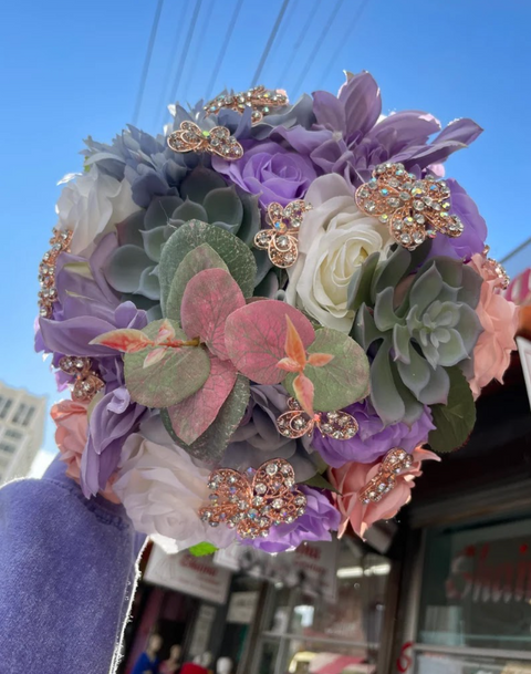 Lilac Bouquet for Quinceañera