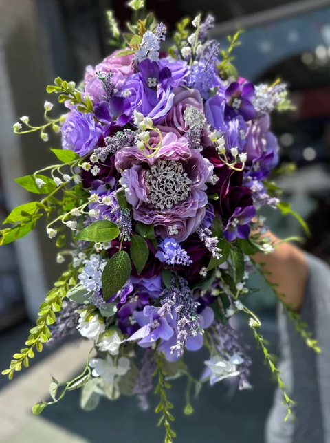 Long Bouquet in Lilac Garden Style
