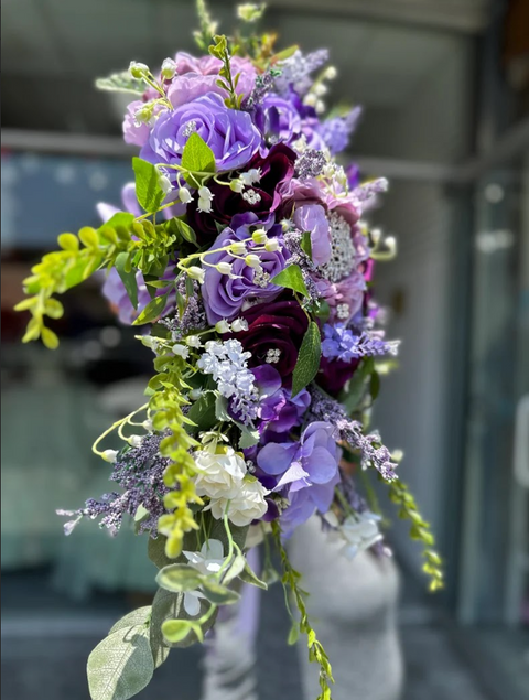 Long Bouquet in Lilac Garden Style