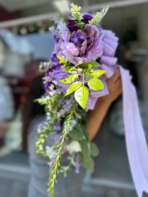 Long Bouquet in Lilac Garden Style