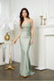 Juno M1006's Sleeveless Mermaid Gown with Stunning Embroidery