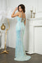 Shine bright in this sleeveless sequin slit gown with a shimmering fitted bodice by Juno M1014.