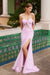 Nox Anabel M1698 Beaded One-Shoulder Gown with Slit