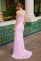 Nox Anabel M1698 Beaded One-Shoulder Gown with Slit