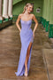 Nox Anabel M1705 Strapless Beaded Gown with Slit
