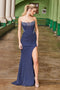 Nox Anabel M1705 Strapless Beaded Gown with Slit