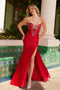 Nox Anabel M1707 Strapless Satin Gown with Bow Accent