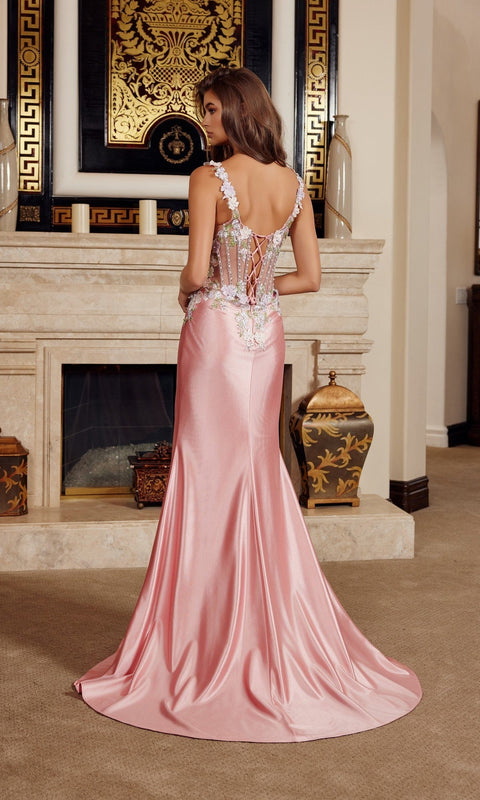 Nox Anabel M1755 Long Prom Gown with Elegant Silhouette