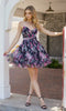 Short Print Homecoming Dress by Nox Anabel M992