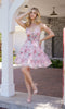 Short Print Homecoming Dress by Nox Anabel M992