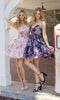 Short Print Homecoming Dress by Nox Anabel M992