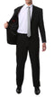 PL1969 Mens Black Regular Fit 2pc Suit Big & Tall Sizes