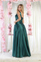 May Queen MQ1994 Satin Sleeveless Bridesmaid Dress with Side Pockets