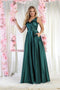 May Queen MQ1994 Satin Sleeveless Bridesmaid Dress with Side Pockets