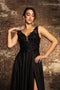 May Queen MQ2137 - Sleeveless V-Neckline Prom A line Gown