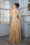 May Queen MQ2137 - Sleeveless V-Neckline Prom A line Gown